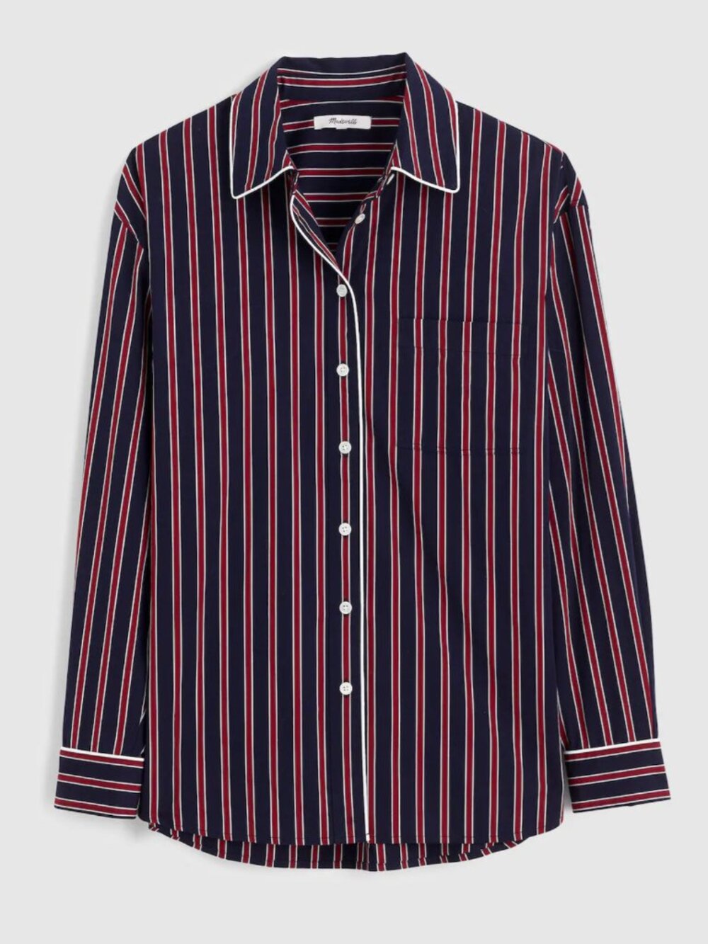 Madewell Poplin Striped Shirt, sz M
